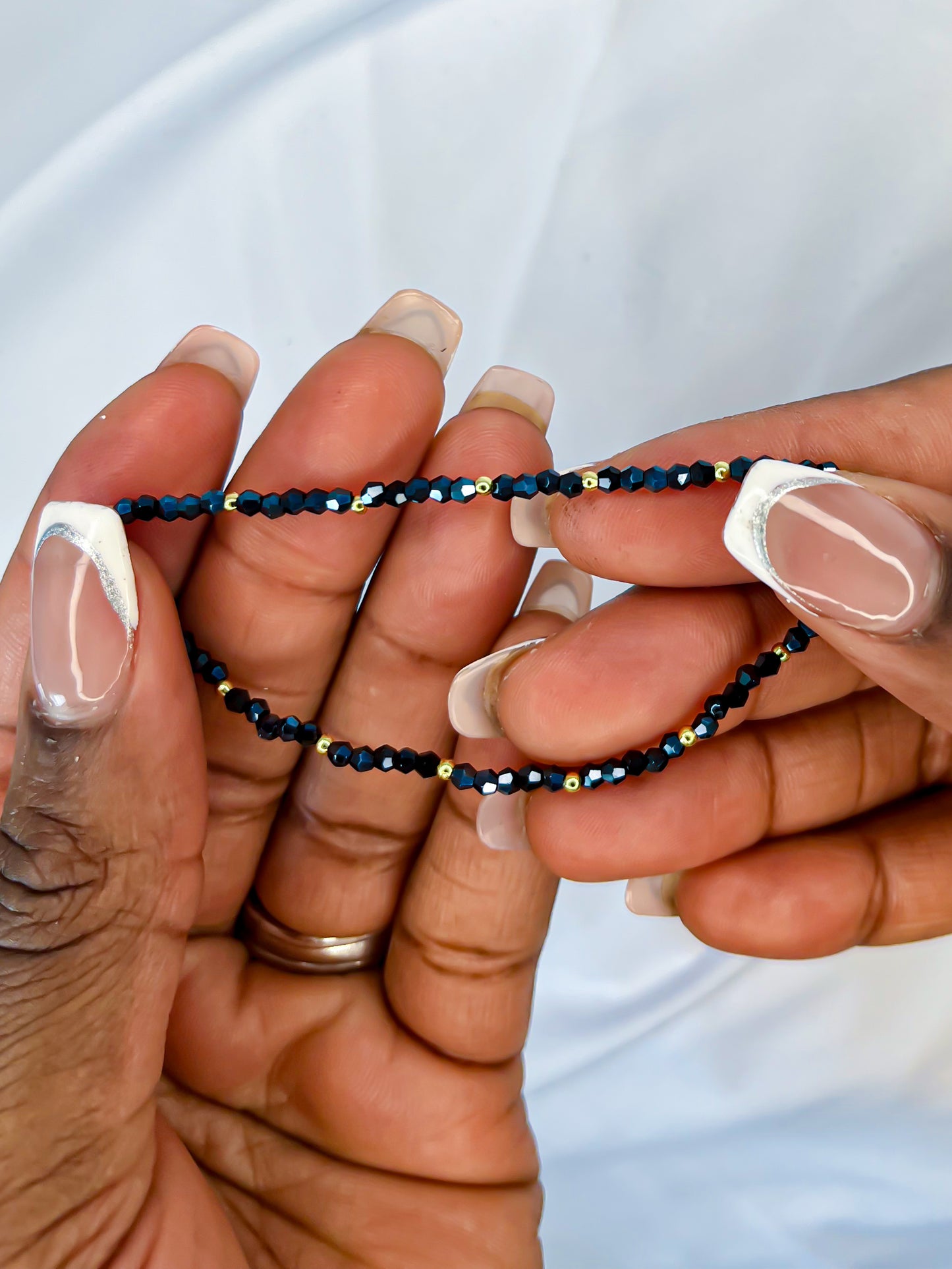 Crystal Blues Stretch Bracelet