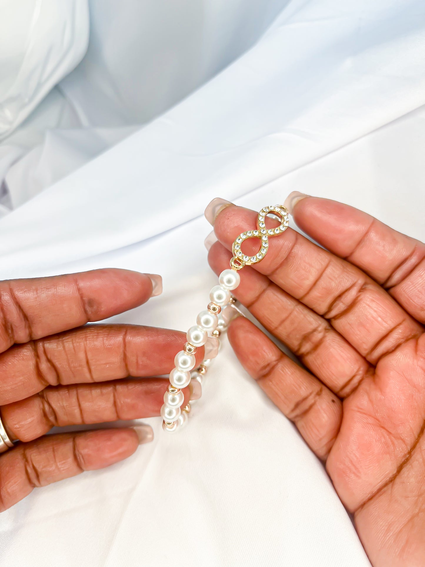 Pearls & Infinity Stretch Bracelet