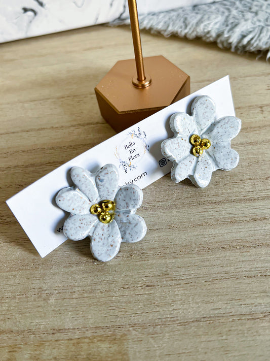 Beauty and Grace Large Floral Studs