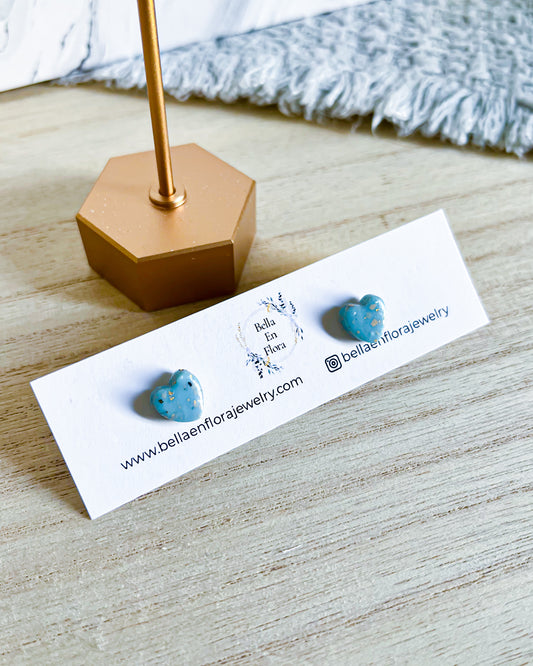 Beauty and Grace Heart Studs