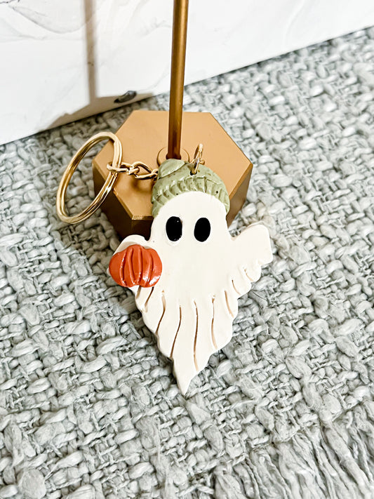 Boo & Pumpkin Keychain