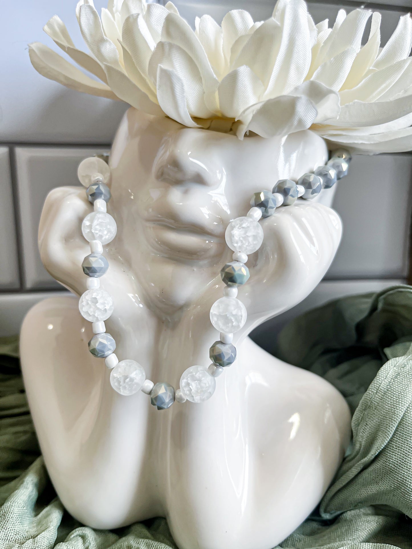 Delia In Grey Necklace