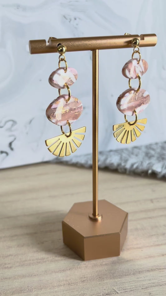 Pretty In Bloom Golden Dangles