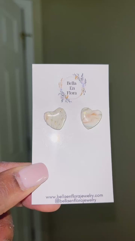 Shimmer and Glam Heart Studs