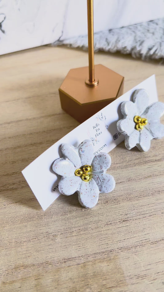 Beauty and Grace Large Floral Studs