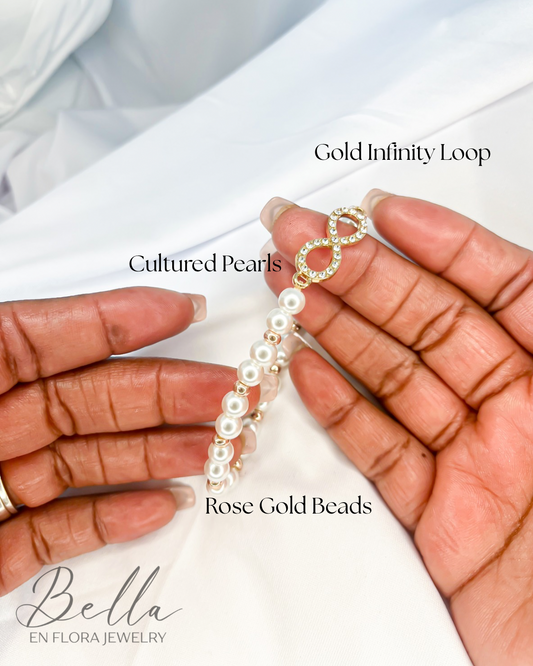 Pearls & Infinity Stretch Bracelet