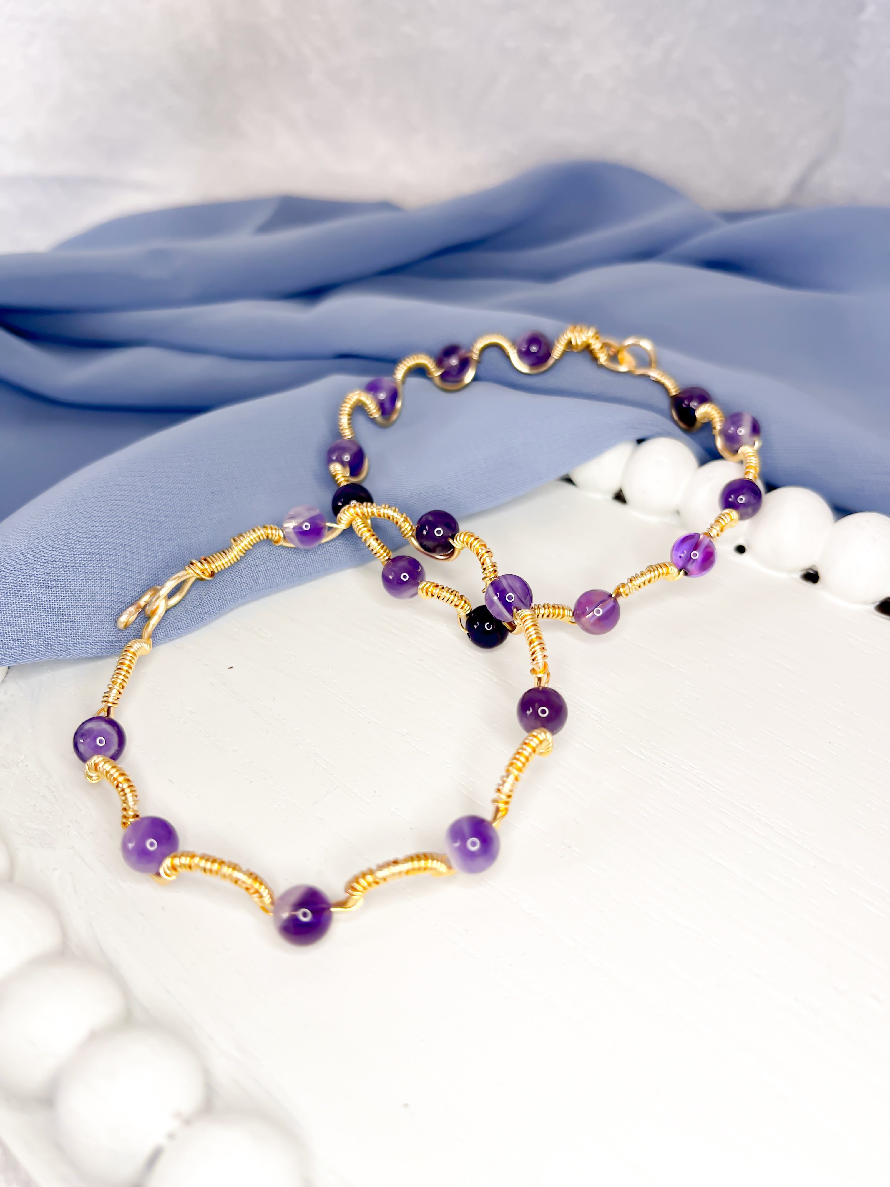 Wavy Bracelet Bangles (Purple Goddess)