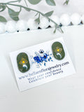 Wonder-lust Green Studs