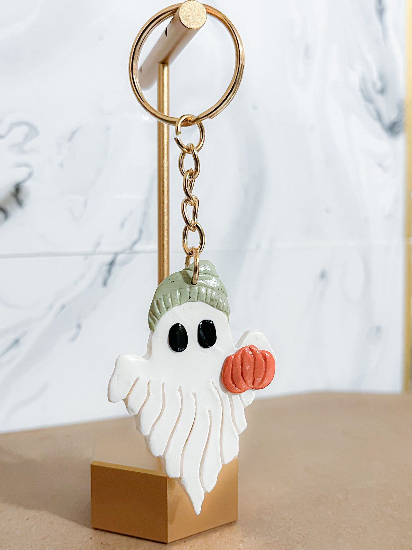 Boo & Pumpkin Keychain