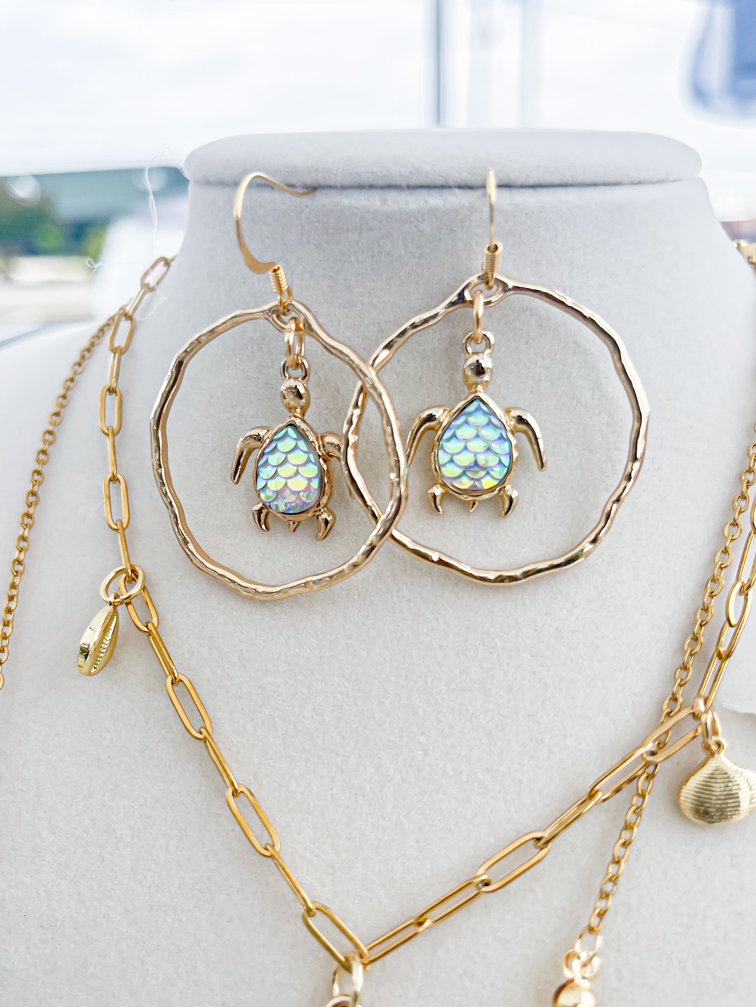 Coastal Glow Turtle Hoops