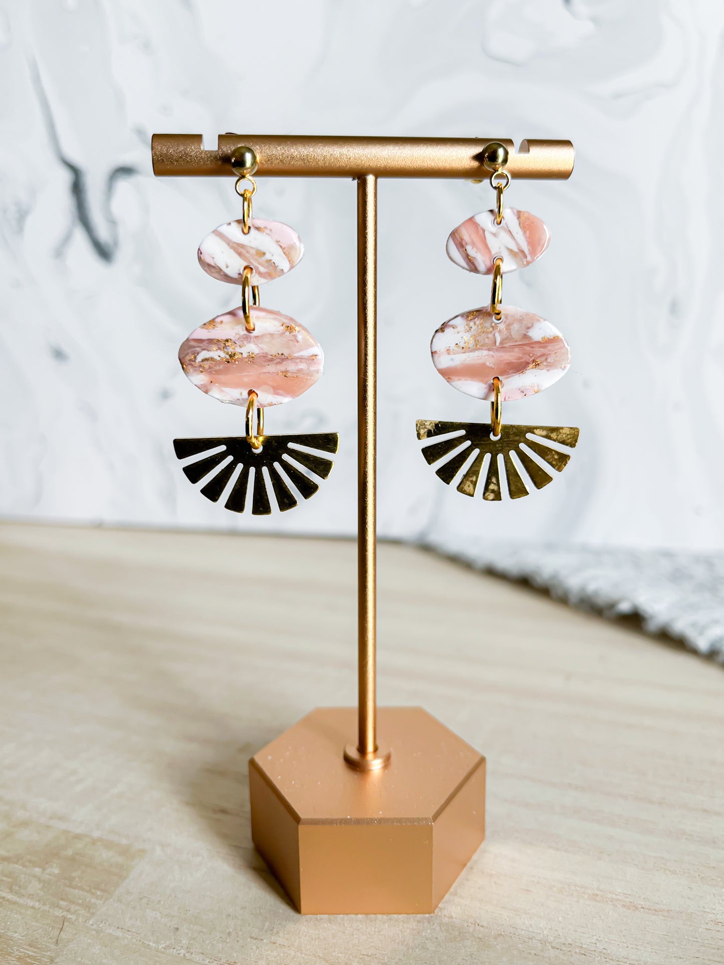 Pretty In Bloom Golden Dangles