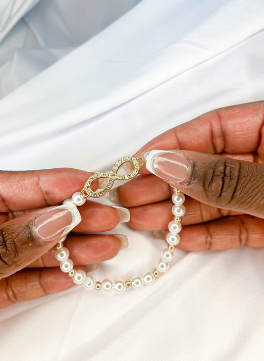 Pearls & Infinity Stretch Bracelet