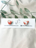 Speckled Heart Studs