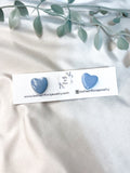 The Perfect Blue Heart Studs