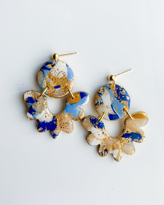 Golden Floral Dangles