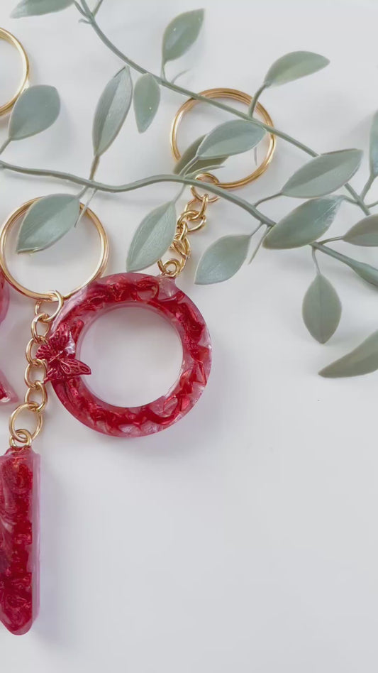 Red & Pink Butterfly Keychain (Limited Edition)
